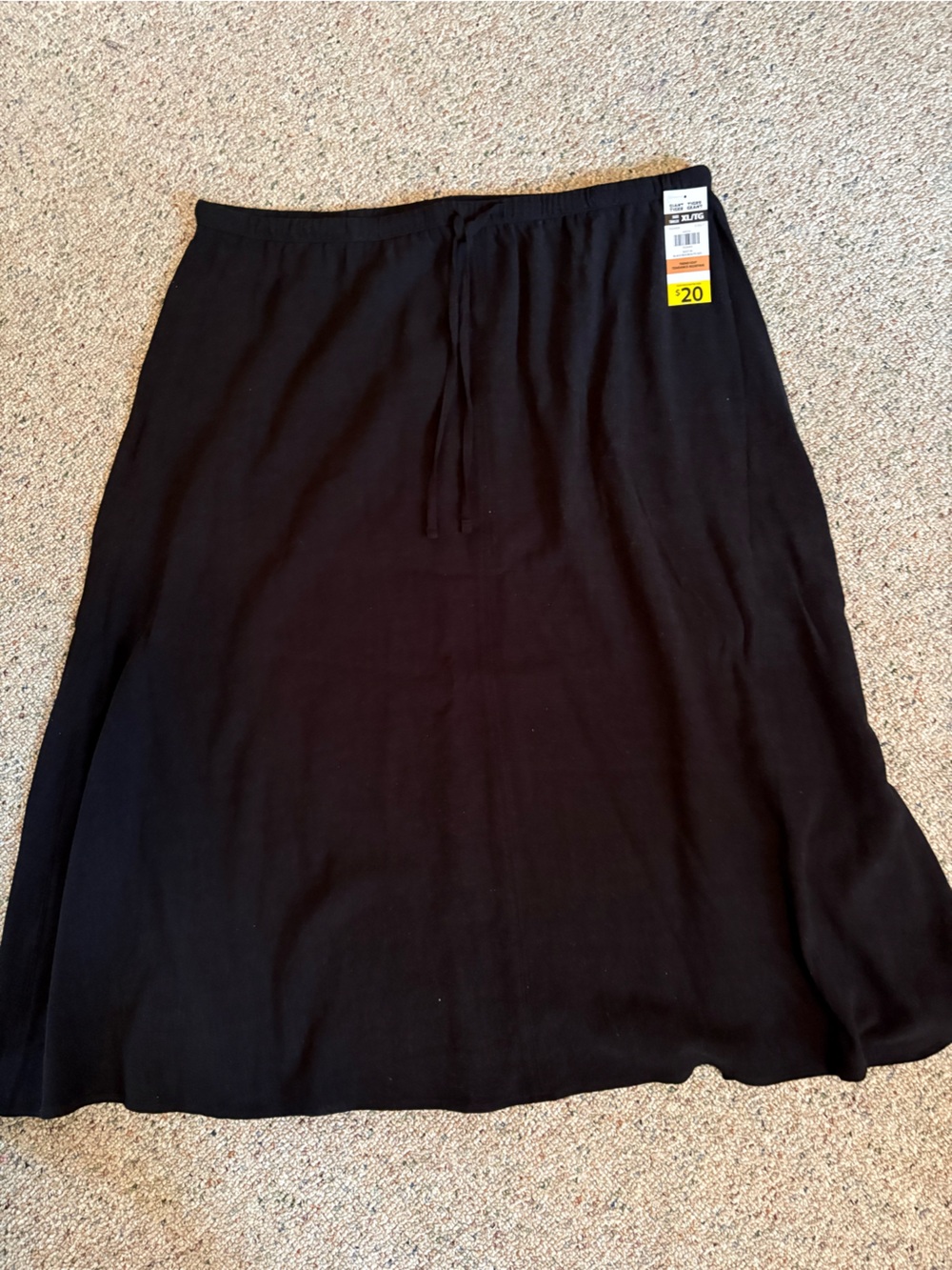 Black Linen-Blend Women’s Skirt - Unbranded